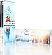 2-Pack - Premium Double-Sided 2x6 Clear Acrylic Photo Booth Frame Block - 20% Thicker (24MM) - Desktop And Magnetic Fridge Display for Vertical & Horizontal Images And Prints - Ideal Self-Standing Gift