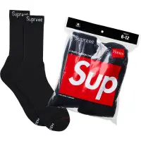 在飛比找蝦皮商城優惠-SUPREME x HANES CREW SOCKS 經典文