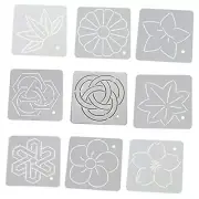 9pcs Quilting Rulers and Templates Patchwork Tools Crimping Template Thorn