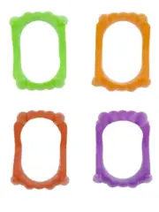 Plastic Neon Vampire Fangs Teeth Halloween 12 Ct Party Favors