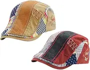 [MISETA] WEIMEI - 2X Newsboy Cap Mens Achieved Cabbie Flat Baker Beret