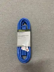 Power It Outlet Extension Cord - 16/3 - Outdoor - 8 Ft - Blue