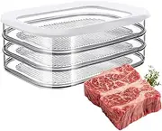 Fridge Organizer Deli Containers Set of 3 Large Storage Boxes for Meat Bacon Sausage Keep Food Fresh BPA Free 18.6 Ounces