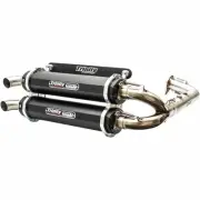 Trinity Racing Stage 5 Dual Exhaust System-Black Muffler for 2016-2019 Polaris