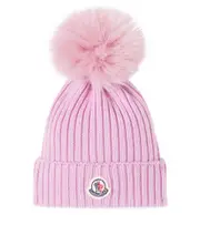 [Moncler Enfant] Moncler Enfant Ribbed-knit virgin wool beanie L pink