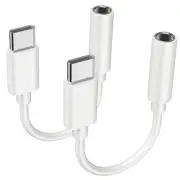 PCS USB Type C to Headphone Jack, Premium USB C to 3.5mm Audio Adapter, 2