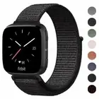 For Fitbit Versa / Versa 2 Nylon Fabric Wristband Watch Band Replacement Strap