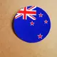 【衝浪小胖】紐西蘭國旗圓形抗ＵＶ、防水貼紙﹧New Zealand﹧世界多國款可蒐集和客製
