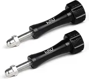HSU Aluminum Alloy Thumbscrew Set for GoPro, Extension Length Screws for Hero 13/12/11/10/9/8/7/6/5/4/3 Action Cameras（Black