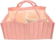Abaodam Portable Baby Diaper Caddy With Compartments Multifunctional Nursery Organizer Large Capacity Diaper Bag For Car Travel And Home