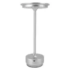 JY (Silver)Rechargeable Cordless Led Desk Lamp Touch Sensor Lamp 3 Modes Portabl