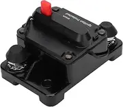 Circuit Breaker Auto Reset Fuse Holder Copper Waterproof Red DC12‑42V (80A)