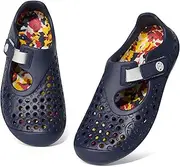 [Sisttke] Children's Barefoot Shoes, Water Shoes, Boys and Girls, Sandals, Bathing Shoes, Beach Shoes, Non-Slip Summer Slippers, Navy, 34 EU