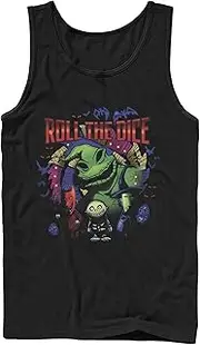 [Disney] Men's The Nightmare Before Christmas Halloween Oogie Roll The Dice Tank Top - Black - Large