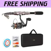 Complete Fishing Kit: Telescopic 8.86ft Rod with Carbon Fiber Reel & Lures