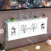 2Door Wall Hanging Wifi Router Shelf TV Set-top Storage Box for DVD Players Game