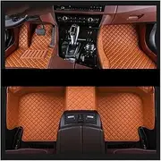 Custom Car Floor Mats for Toy&OTA for Highlander Kluger 2015 2016 2017 2018 2019 2020 2021 2022 2023 Custom Car Floor Mats Auto Carpets Foot Coche Car Mats(Brown,2015-2021)