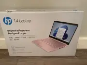 NEW HP Laptop 14" Intel Celeron N4120 Windows 11 4GB / 64GB eMMC Pink Notebook