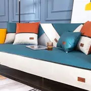Water Resistant Four Seasons Universal Sofa Cover Furniture Protector for Kids and Pets -Blue