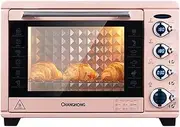 Toaster Oven Household Oven Multifunctional Baking Machine 38L Capacity Independent Heating of Upper and Lower Pipes Built-in Lighting Kitchen Cooking Halogen ovens/13280 (Color : Pink)