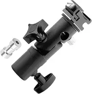Angoily Photography Accessories Lamp Holder Adapters Third Flash Light Reflectors Camera Screw Adapter Station Fixtures Adjuster Screen Billet Doorbell Backplate Replacement Bulb Black Abs