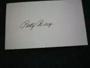 PATTY BERG SIGNED 3 X 5 CARD GOLF HALL OF FAME