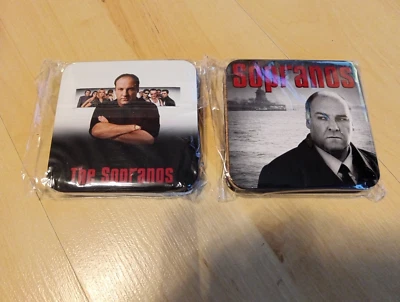 The Sopranos 6 Coaster Set Tony Soprano James Gandolfini Crime Gangster Tv Show