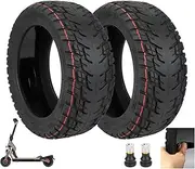 LUCK4U 90/55-7 Tubeless Tire with Valve with Built-in Live Glue Repairable for Segway Ninebot GT Scooter 10 inch Scooter Self Repairing off-road Tire 2PCS