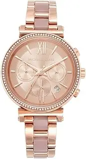 [Michael Kors] Parker Women's Watch, Stainless Steel and Pavé Crystal Watch for Women with Steel, Leather, or Silicone Band