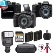 Kodak PIXPRO AZ425 Digital Camera (Black) + 1 Yr Warranty + Flash - 64GB Kit