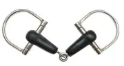Showman PONY Stainless Steel 4" Rubber Mouth D-Ring Snaffle Bit