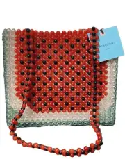NWT Cynthia Rowley Watermelon Beaded Bag RARE New purse