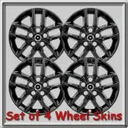 2017-2018 Jeep Grand Cherokee Black Wheel Skins 18" Black Hubcaps Wheel Covers