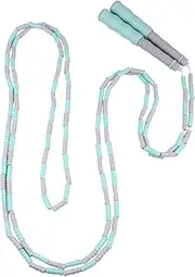 GANAZONO 1Pc Adjustable Jump Rope with Beaded Design Exercise Equipment for Adults and Durable Tpu Material Flexible Non Tangle for Fitness Workouts