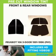 For Peugeot 106 3-door 1991-96 (PH1) Full Pre Cut Window Tint Kit Front & Rear