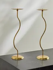 [Fourth Street] Fourth Street - Dancing Duo Set Of Two Brass Candlesticks - Gold - One size One size Gold