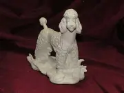 Ceramic Bisque Poodle Dog on a Rock Base U-Paint ~ Ready to Paint