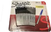 24 +1 SHARPIE Markers Black Permanent Sharpies Marker Pen Bulk Texta Fine Point ( 25 Markers in Total )