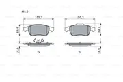 Bosch Front Brake Pads for Renault Captur J5 1.2L Petrol H5F 403 2013 - On