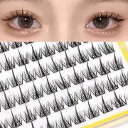 Anime Manga Eyelash Clusters Spiky Individual Lashes 10Rows Lash Clusters