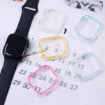 適用 APPLE WATCH手錶半包PC鏤空夜1-7代PC夜光邊框殼S7手錶夜光