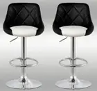 2 x Varossa Symphony High Back Bar Stools (Black Back & White Base)