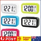 Digital Backlight Calendar Desktop Snooze Mute Electronic Alarm Clock Watch AU