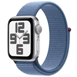 Apple Watch SE GPS 40mm Silver Aluminium Case with Winter Blue Sport Loop