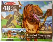 Melissa & Doug Land Of Dinosaurs 48 Piece Floor Puzzle, New-Sealed Box!