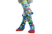 MADMIA Robot Kids & Adults Long Knee High Socks - Boys Unisex Pair - Blue