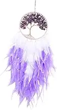 Alipis 1pc Hanging Dream Catcher Ornament Unique Healing Crystals Decoration for Home Office and Bedroom Filters Bad Dreams for Peaceful Sleep Beautiful and Tree Design