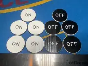 10 CRAPS ON -OFF BUTTONS / LAMMERS 1.5 IN WIDE 5 OF EACH DOUBLE SIDED FREE-SHIP