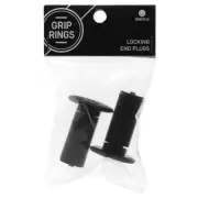 SPUR Cycle GripRings Expanding Locking Handlebar Bar End Plugs Black Pair