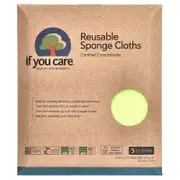 If You Care, Reusable Sponge Cloths, 5 Cloths, 8 x 6.75 (20 cm x 17 cm) Each